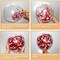 50 Pack 12 Inch Red and Black Latex Balloons - Black, White, and Red Confetti Balloons with Ribbons for Birthday, Graduation, Wedding, Bridal Shower, and Party Decorations